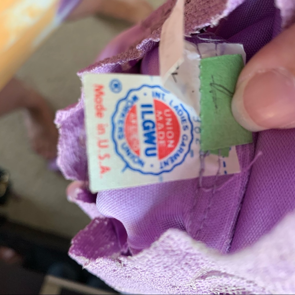 Vintage Purple Dress Size 9/10 - Picture 10 of 11